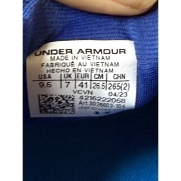 Under Armour Baseball Cleats / Softball Cleats Glyde 2 MT TPU Size M 9.5 BLUE - Picture 6 of 6